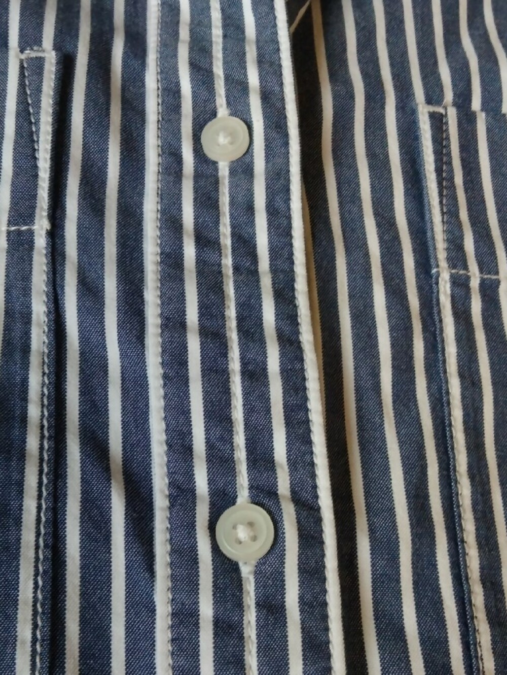 Everlane Navy and White Striped Top - Picture 3 of 12